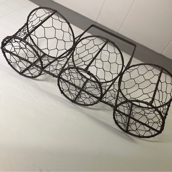 Vintage Wireware 3 Caddy Or Condiments Holder With Handle - Picture 6 of 8